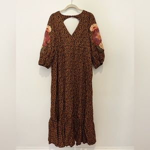 Farm Rio Embroidered Cut Out Dress